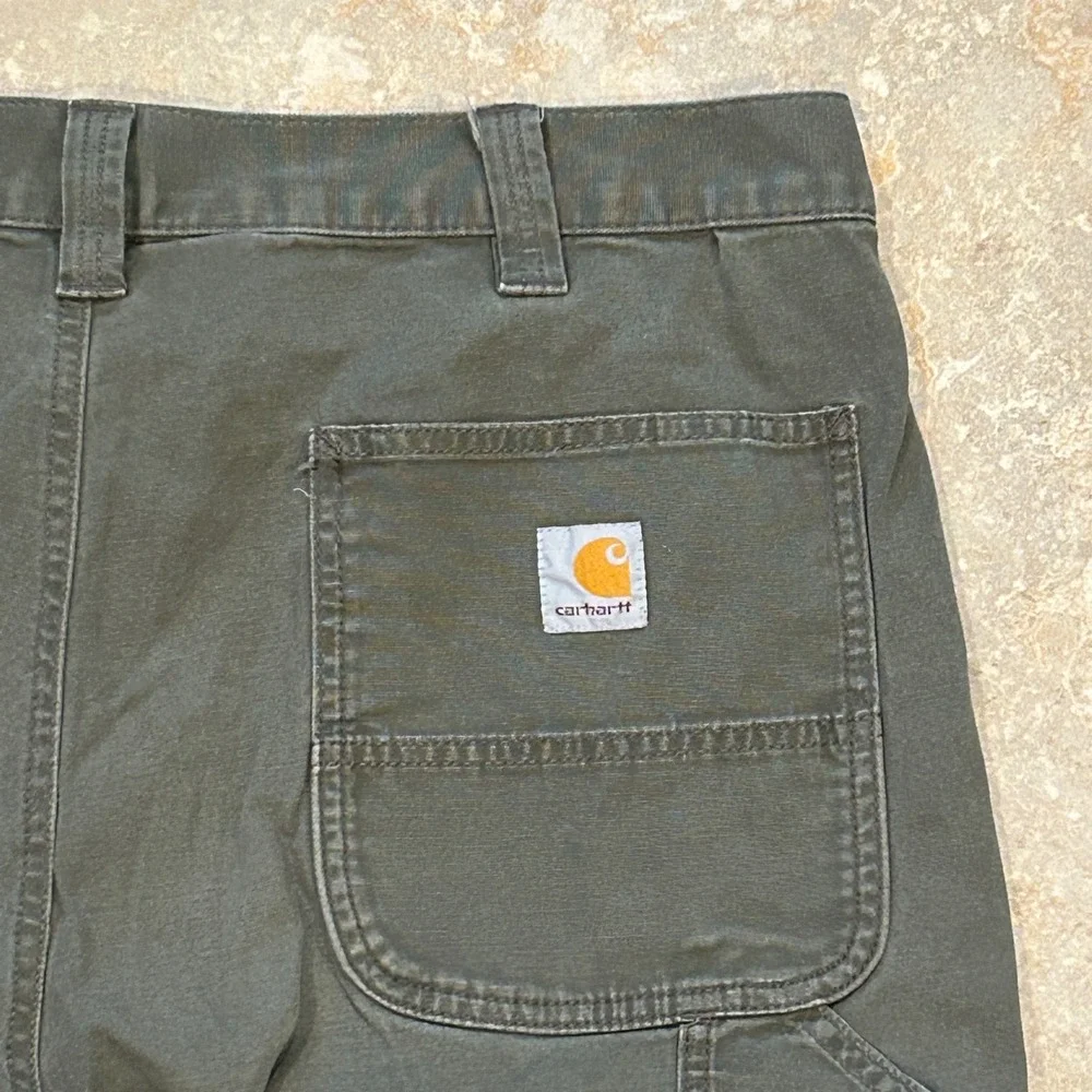 Carhartt Relaxed Fit Carpenter Shorts Mens 38x11 Khaki Brown Utility Workwear